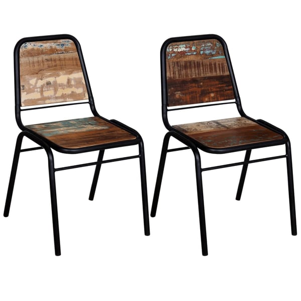 vidaXL Dining Chairs 2 pcs Solid Reclaimed Wood vidaXL Dining Chairs 2 pcs Solid Reclaimed Wood