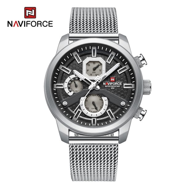 Naviforce NF9211S-SLVR/BLK-Unique Style comes naturally to tough guys Naviforce NF9211S-SLVR/BLK-Unique Style comes naturally to tough guys