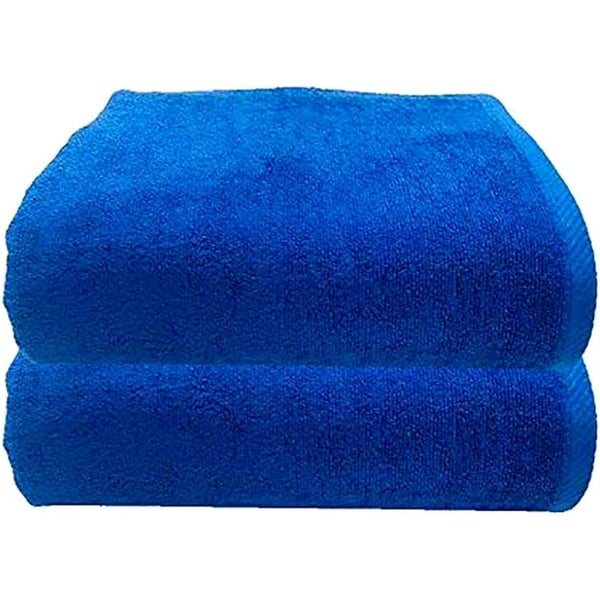 High Quality Cotton Royal Blue Set of 2 Bath Sheet 90*180 cm