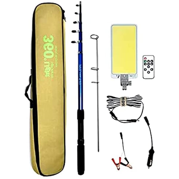 Al Saqer-conpex 360° Light Camping Light 800w, Multifunction Outdoor Led Fishing Rod Light 5m Camping Lantern Lamp With Ir Remote 3 Modes-high Power Camping Light
