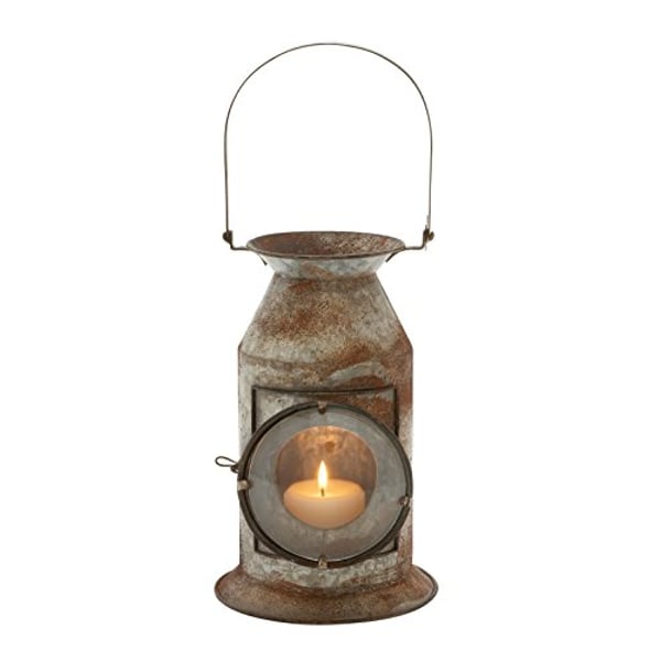 Deco 79 20346 Metal Glass Candle Lantern, 8