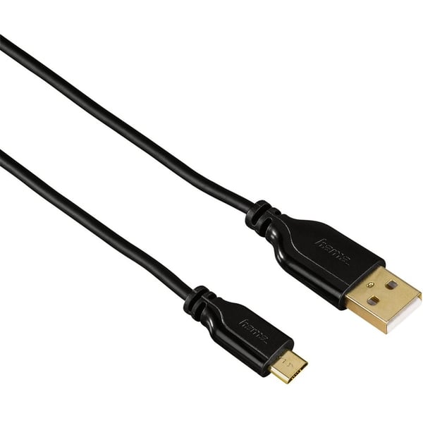 Hama 135700 Flexi Slim Micro USB Cable 0.75m Black price in Bahrain