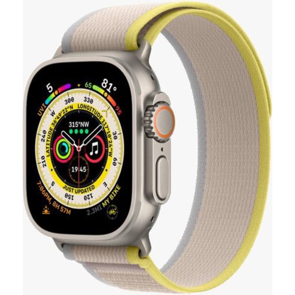 Green Lion Trial Loop Watch Strap for Apple Watch 42/44/45/49 Yellow/Grey