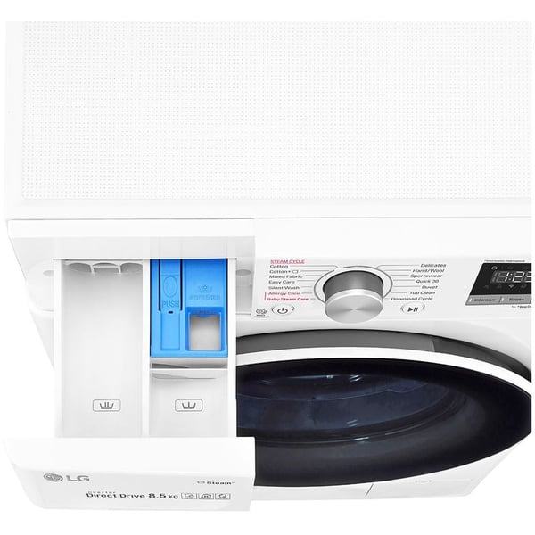 LG Front Load Washer 8.5 kg F2V5GYP0W, AI DD™, Steam+™, Bigger Capacity LG Front Load Washer 8.5 kg F2V5GYP0W, AI DD™, Steam+™, Bigger Capacity