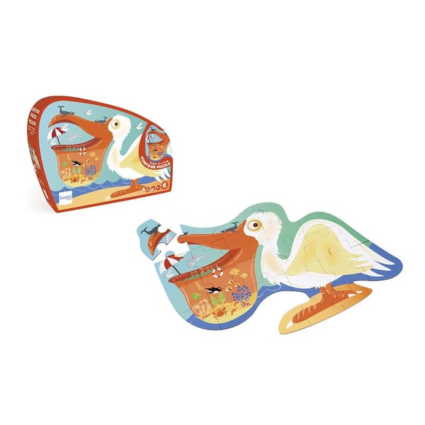 Scratch Europe Pelican Contour Puzzle 24Pcs - Scratch Europe