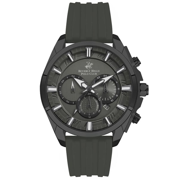 BEVERLY HILLS POLO CLUB Men's Multi Function Green V.Pattern Dial Watch - BP3267X.677