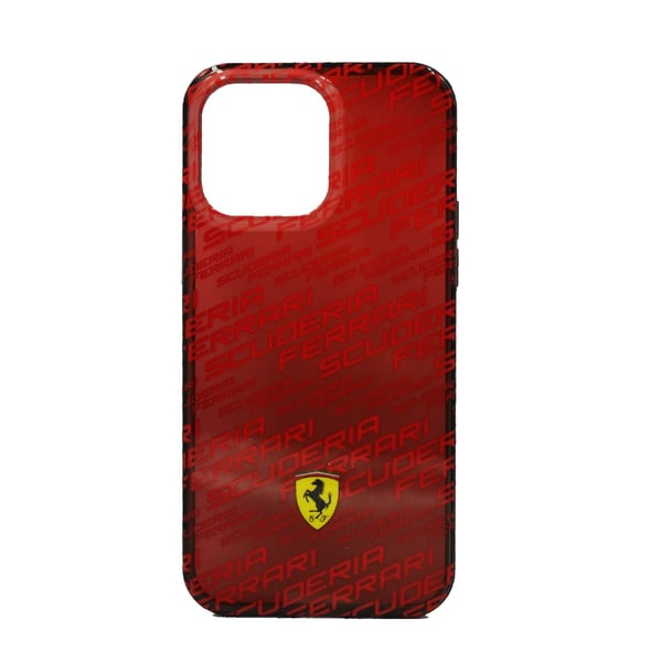 Ferrari Gradient Pc/Tpu Case With Allover Scuderia & Dyed Bumper For Iphone 14 Pro Max Red Ferrari Gradient Pc/Tpu Case With Allover Scuderia & Dyed Bumper For Iphone 14 Pro Max Red