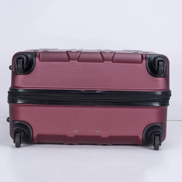 Stargold Hardside Spinner Abs Trolley Luggage Set Of 4 Pieces With Number Lock-burgundy