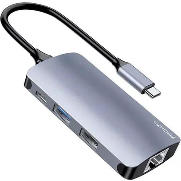Yesido HB15 6-in-1 USB-C Multifunctional Type Hub Silver Yesido HB15 6-in-1 USB-C Multifunctional Type Hub Silver