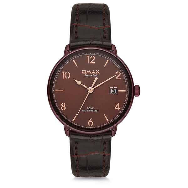 Omax Dome Series Brown Leather Analog Watch For Women DCD002F55I Omax Dome Series Brown Leather Analog Watch For Women DCD002F55I