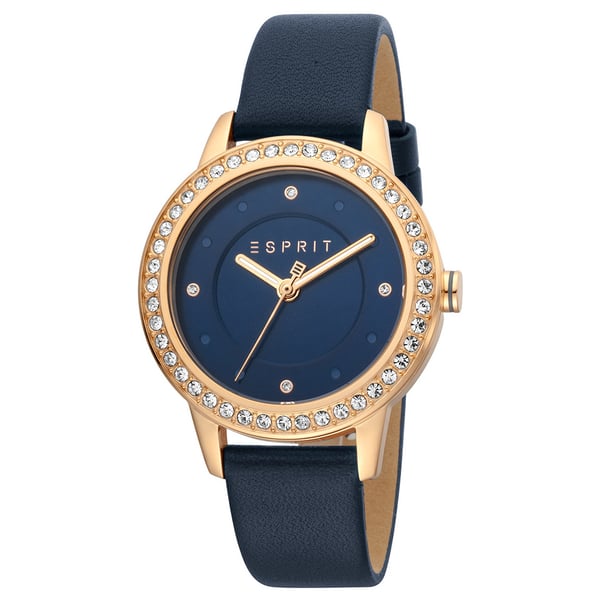 Buy ESPRIT Harmony Dark Blue Leather Analog Watch For Women ES1L163L0055 Online in UAE Sharaf DG