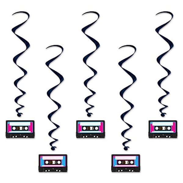 Beistle Cassette Tape Whirls, 3.3-Inch, Multicolor Beistle Cassette Tape Whirls, 3.3-Inch, Multicolor