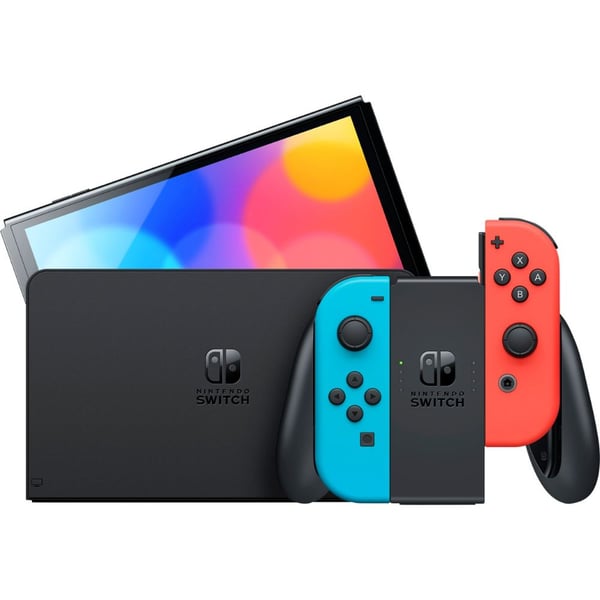 Nintendo Switch OLED Gaming Console 64GB Neon Blue/Neon Red