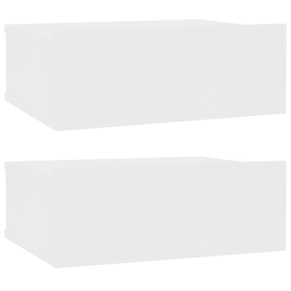 vidaXL Floating Nightstands 2 pcs White 40x30x15cm Engineered Wood vidaXL Floating Nightstands 2 pcs White 40x30x15cm Engineered Wood