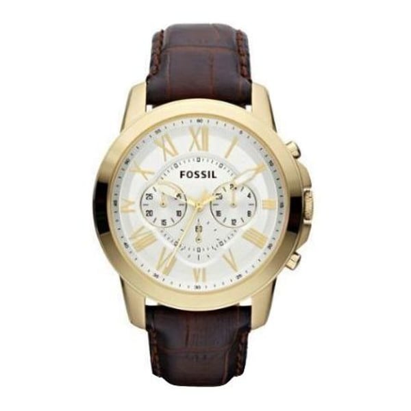 Fossil FS4767 Grant Chronograph Brown Leather Men's Watch