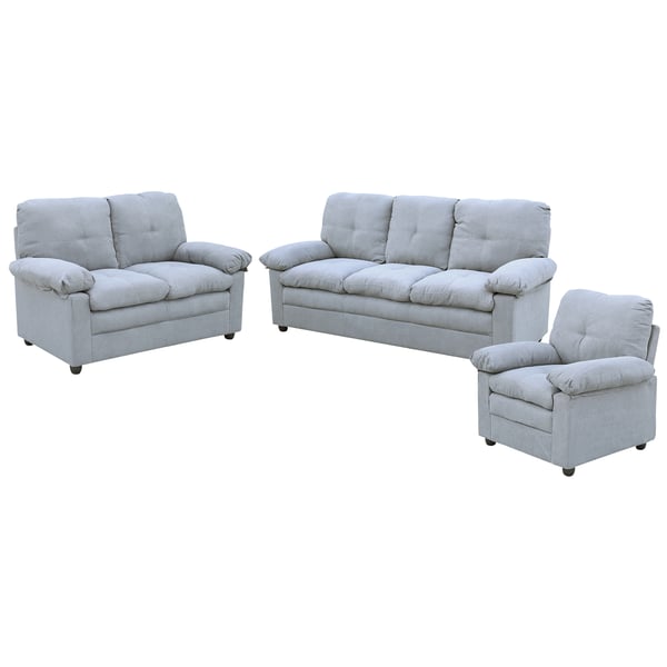 Comfy 3+2+1 Sofa Set - Light Grey