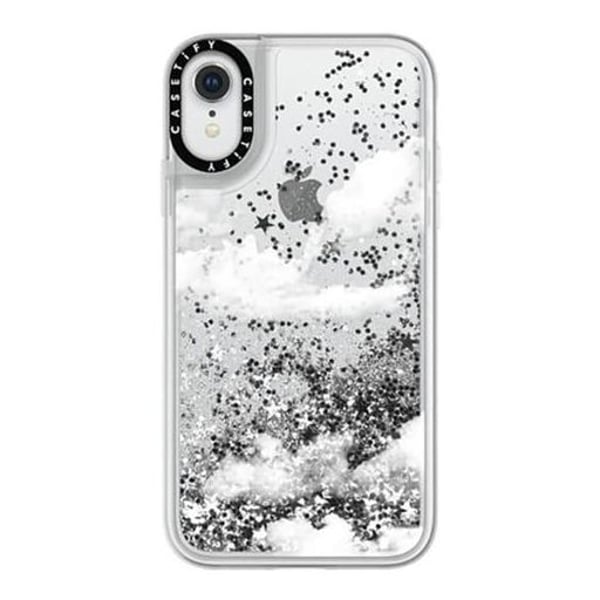 Casetify Glitter Case iPhone XR Clouds Silver