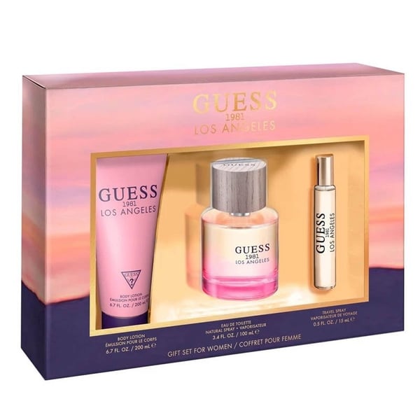 Guess 1981 Los Angeles Edt 100ml+15ml Travel Spray+200 Bl Set For Women