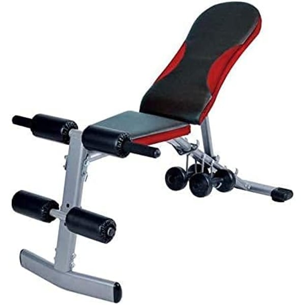 ULTIMAX Exercise Bench with Dumbbell Workout Bench Adjustable Home Gym Multi-Position Utility Bench for Full Body Fitness Exercise - Multi Color