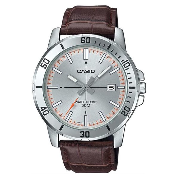 Casio Standard Brown Leather Analog Men Watch MTP-VD01L-8EVUDF Casio Standard Brown Leather Analog Men Watch MTP-VD01L-8EVUDF