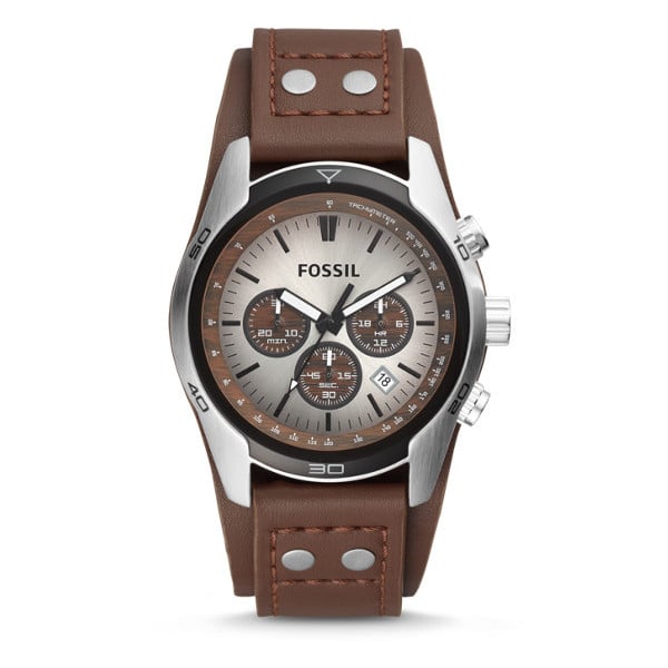 Fossil CH2565 Coachman Chronograph Brown Leather Men Watch