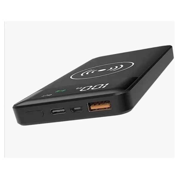 Inet Wireless Power Bank 10000mAh with QC and PD Charging Black Inet Wireless Power Bank 10000mAh with QC and PD Charging Black