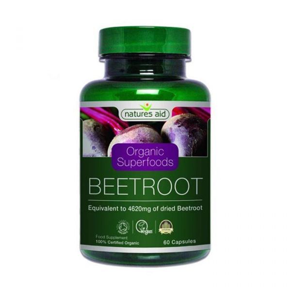 Natures Aid Organic Beetroot Extract 462 Mg - 60 Capsules