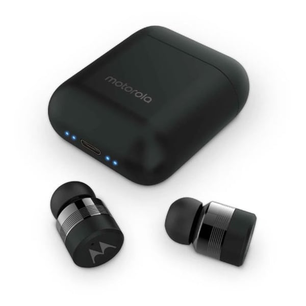 Motorola VERVEBUDS 110 Compact Water-Resistant True Wireless Headphones Black Motorola VERVEBUDS 110 Compact Water-Resistant True Wireless Headphones Black