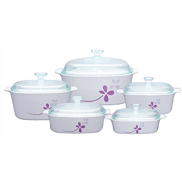 CorningWare Chef 10pcs Classic Set Warm Pansies CorningWare Chef 10pcs Classic Set Warm Pansies