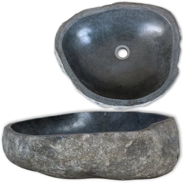 vidaXL Basin River Stone Oval 37-46 cm vidaXL Basin River Stone Oval 37-46 cm