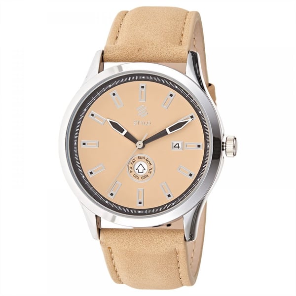STYLO Men's Multi Function Ivory Dial Watch - S7032-SLCI STYLO Men's Multi Function Ivory Dial Watch - S7032-SLCI
