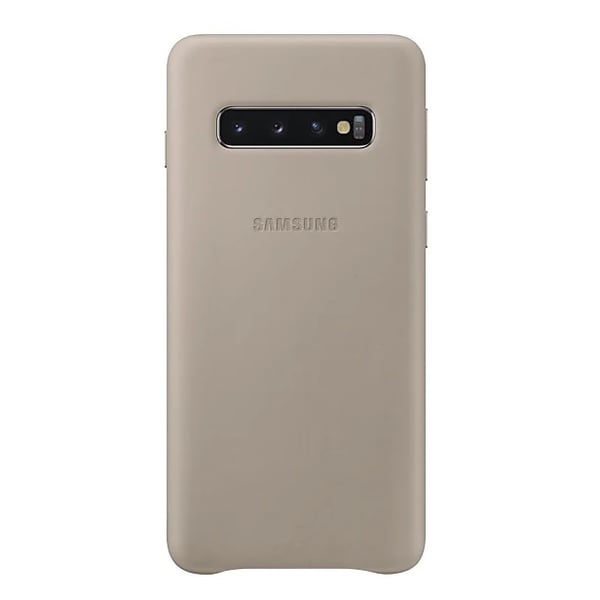 Samsung Leather Cover Grey For Galaxy S10 Plus