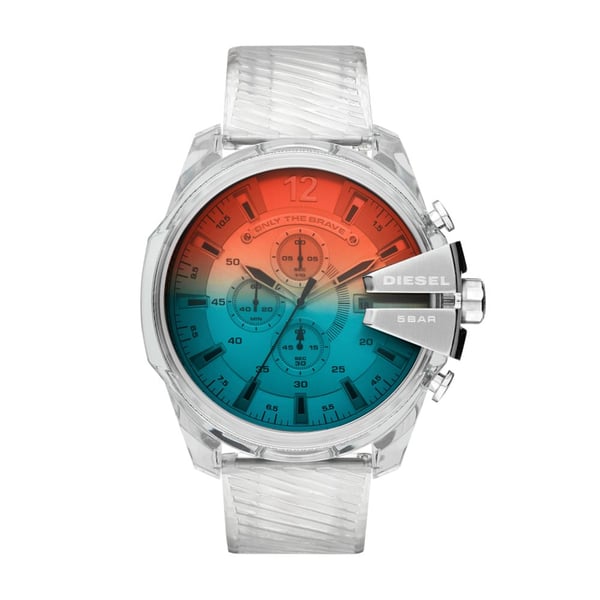 Diesel Mega Chief Transparent Plastic Men Watch DZ4515 Diesel Mega Chief Transparent Plastic Men Watch DZ4515