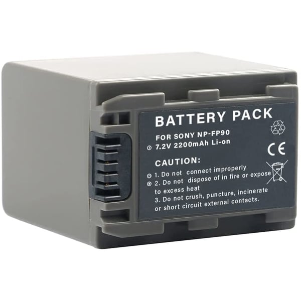 Dmk Power Np-fp90 / Npfp90 (2200mah) Replacement Battery Compatible With Sony Dcr-dvd203, Dvd205, Dvd305, Dvd403, Dvd405, Dvd505, Hc20, Hc21, Hc26, Hc30, Hc32, Hc36, Hc40,