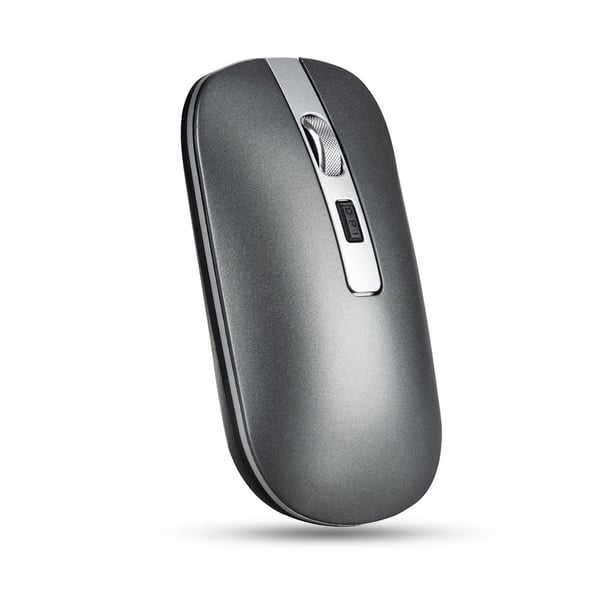 HXSJ M30 Rechargeable Wireless Mouse 2.4GHz Mice 1600DPI Metal Scroll Wheel For Working Office Grey