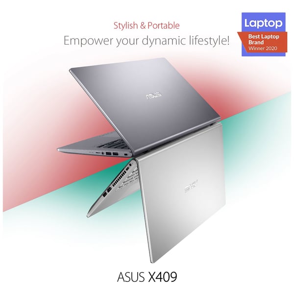 Asus X409FA-EK590T Laptop - Core i3 2.10GHz 4GB 256GB Shared Win10Home FHD 14inch Silver English/Arabic Keyboard Asus X409FA-EK590T Laptop - Core i3 2.10GHz 4GB 256GB Shared Win10Home FHD 14inch Silver English/Arabic Keyboard