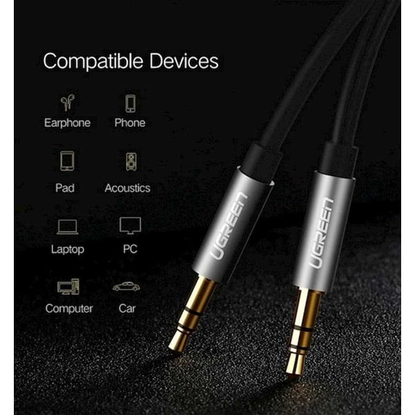 Ugreen 3.5mm Male To 3.5mm Male Cable 2m Black Ugreen 3.5mm Male To 3.5mm Male Cable 2m Black