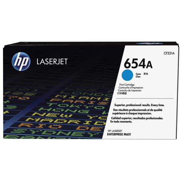HP 654A CF331A Cyan Original LaserJet Toner Cartridge HP 654A CF331A Cyan Original LaserJet Toner Cartridge