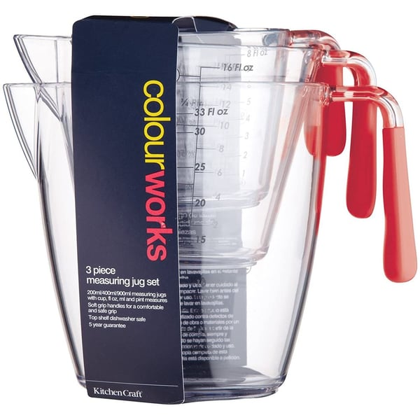 Colourworks Brights Measuring Jugs 3pc Set Colourworks Brights Measuring Jugs 3pc Set