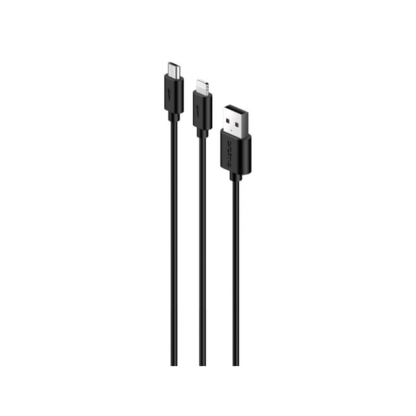 Oraimo 2In1 Micro USB & Lightning Cable 1m Black Oraimo 2In1 Micro USB & Lightning Cable 1m Black