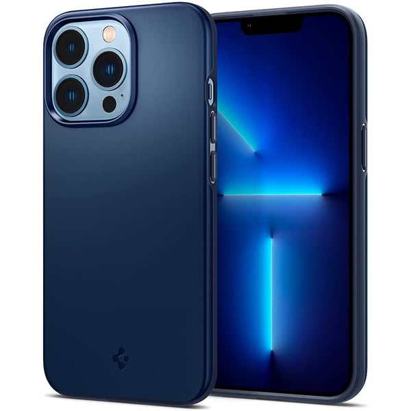 Spigen Thin Fit Designed For Iphone 13 Pro Case Cover - Navy Blue