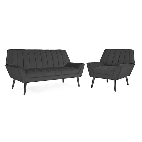 Buy Asghar Furniture Modern Sofa & Arm Chair Set Black Online in