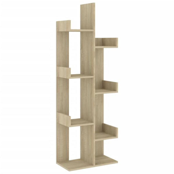 Vidaxl Book Cabinet Sonoma Oak 48x25.5x140 Cm Engineered Wood