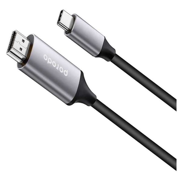 Porodo Type-C To HDMI Cable 2m Grey Porodo Type-C To HDMI Cable 2m Grey