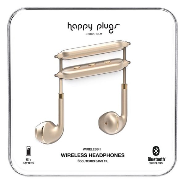 Happy Plugs Wireless II Bluetooth Headphone - Matte Gold Happy Plugs Wireless II Bluetooth Headphone - Matte Gold