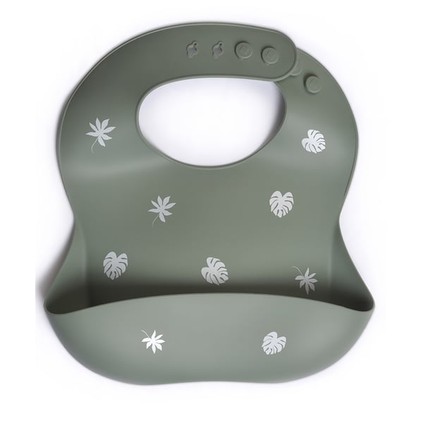 Milk It Baby Printed Bib Forest Green, MI-SBFG007 100% Food Grade Silicone Bib