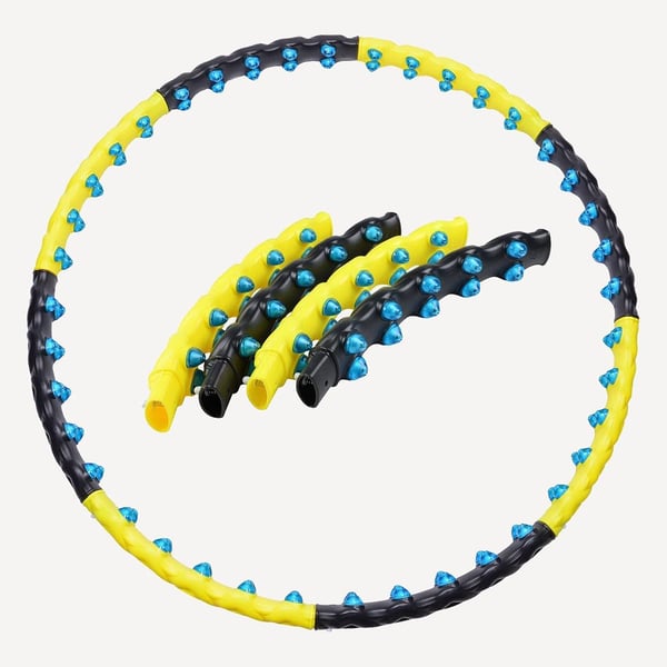 ULTIMAX Detachable double row magnetic massage fitness hula hoop Hula Hoop With Massage Magnetic Ball-110cm -Multi Color