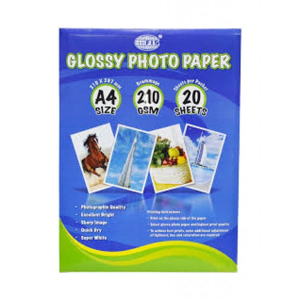 FIS Glossy Photo Paper 210g A4 - Pack Of 20
