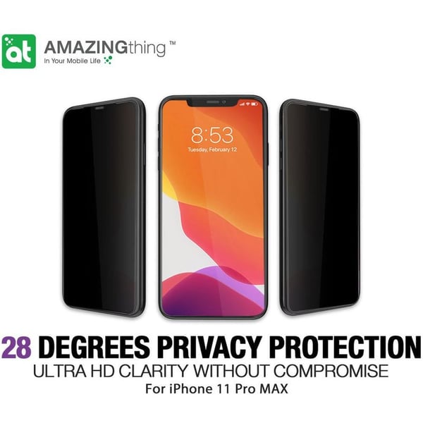 Buy Amazing Thing Privacy Screen Protector Black Apple Iphone 11 Pro Max Online In Uae Sharaf Dg