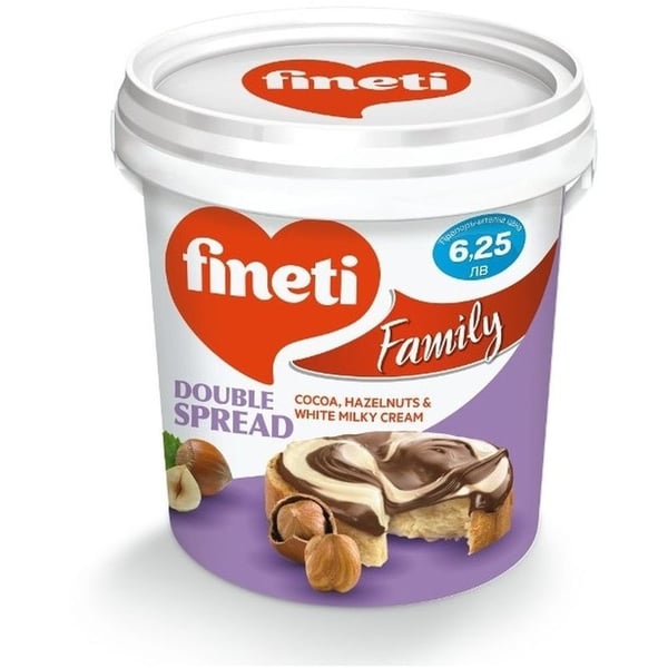 Fineti Cocoa/Hazelnut Cream Double Spread 1 Kg